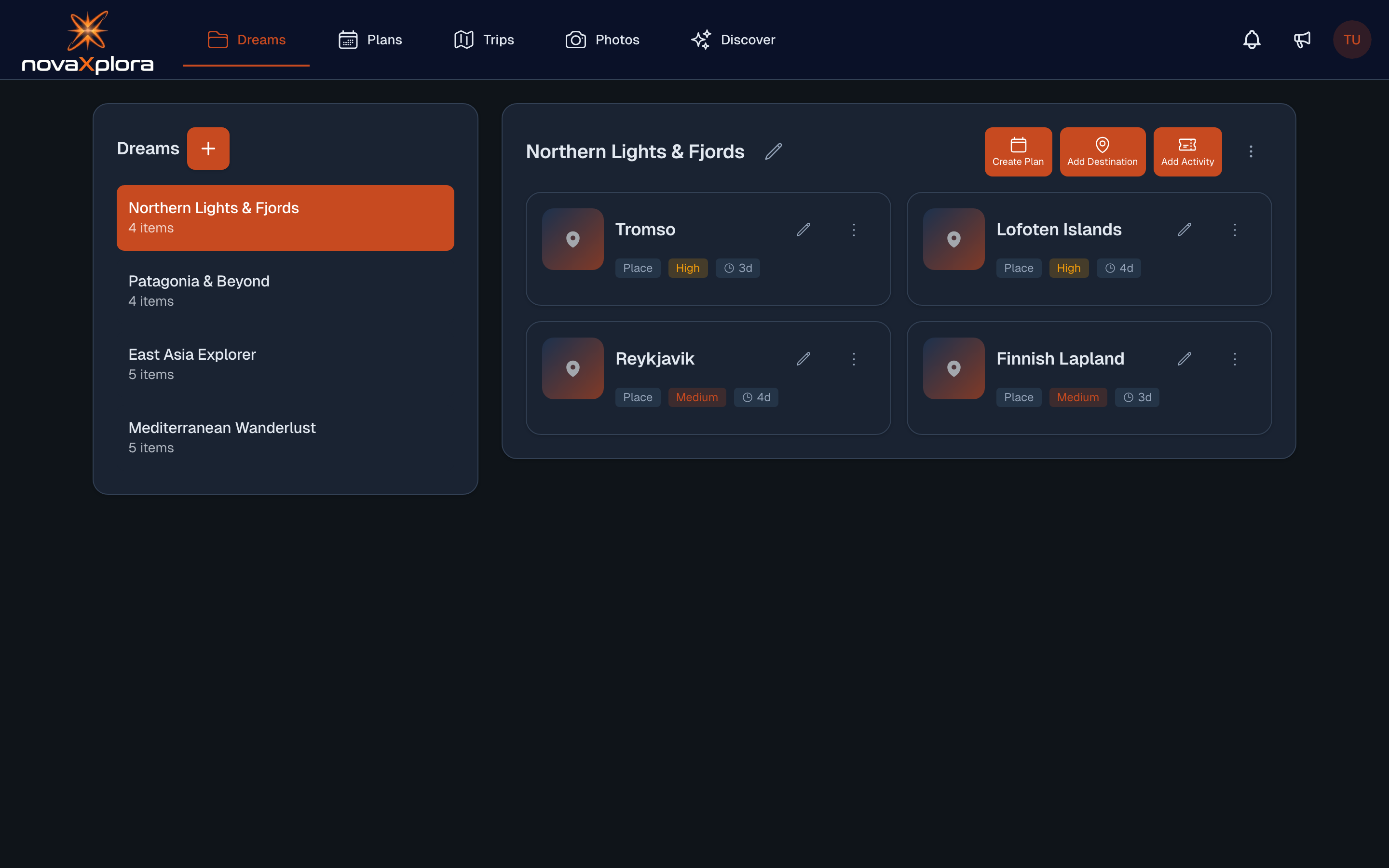 NovaXplora dream destinations